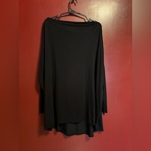 Bryn Walker Tunic Top‎ Women’s Size XS Black Oversized Relaxed Fit Lagenlook